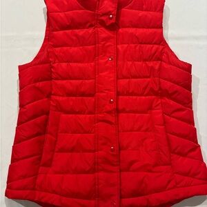 GAP Bright Red Women's Quilted Vest